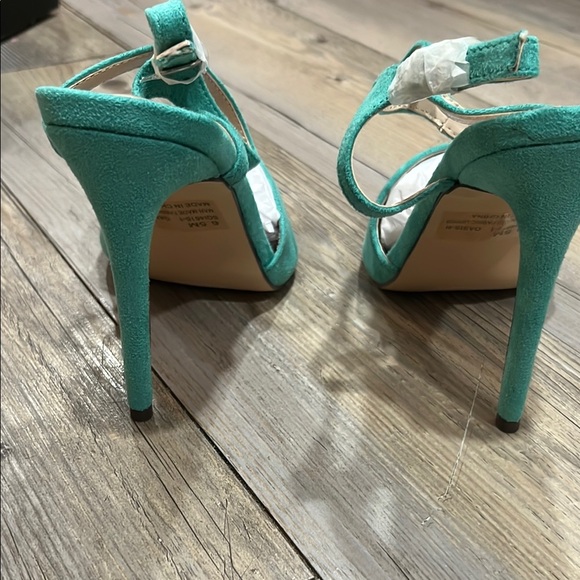 Fashion Nova Blue Heels Stiletto Ankle Strap - Picture 3 of 6